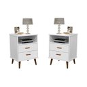 Ver imagem 1 de Kit 2 Criado Mesa de Cabeceira Decore Itália: Branco