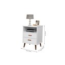 Ver imagem 3 de Kit 2 Criado Mesa de Cabeceira Decore Itália: Branco