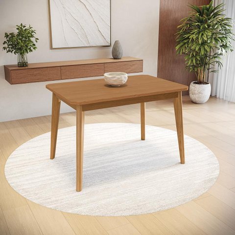 Mesa de Jantar em Madeira Maciça Kappesberg Canela 120cm