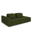 Ver imagem 2 de Sofá Ilha com Encosto e Almofadas Móveis Olimpo 265cm Modulado Linho Verde G45 - Gran Belo