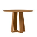 Ver imagem 1 de Mesa Sala de Jantar Tampo Redondo sem Vidro 100% MDF Isabela Marrom/Ype