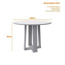 Ver imagem 3 de Mesa Sala de Jantar Tampo Redondo sem Vidro 100% MDF Isabela Marrom/Ype