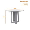 Ver imagem 3 de Mesa Sala de Jantar Tampo Redondo Sem Vidro 100% MDF Isabela