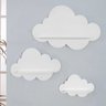 Decoração Infantil Prateleiras Nuvem Nicho 3 UN Quarto Branco INDÚSTRIA FENIX - 3