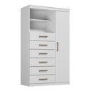 Ver imagem 3 de Multi-Cômoda 1 Porta 6 Gavetas Marabá