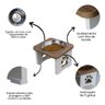 Comedouro Elevado Cachorro Pet Mdf Inox - 4