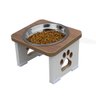 Comedouro Elevado Cachorro Pet Mdf Inox - 1