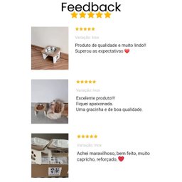 Comedouro Elevado Cachorro Pet Mdf Inox - 6