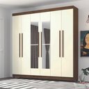 Ver imagem 2 de Guarda Roupa Casal 6 Portas com Espelho Elegance 1003791 Imbuia Champanhe Vila Rica