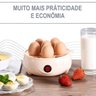 Cozedor Elétrico Multifuncional Rosa para Ovos e Legumes 220v Cozimento a Vapor Rápido - 6