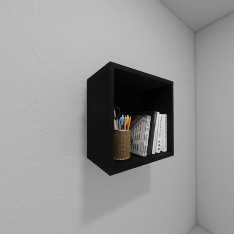 Nicho Preto de Parede em Mdf – Simples, Elegante e Funcional
