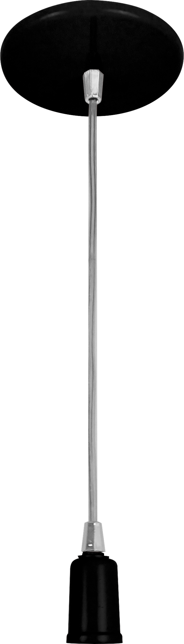 Kits Luminárias Pendente Fio Simples Lustre Sala Cozinha E27 CorPreto