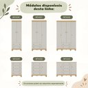 Ver mais imagens de Quarto de Bebê Completo com Berço Americano 3 em 1 p/Colchão 130x70cm Flor Multimóveis MP4936