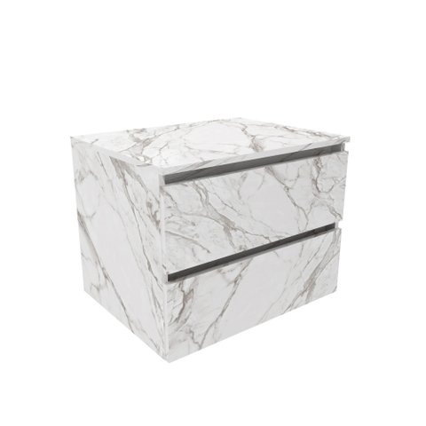 Balcão Gabinete Suspenso com Gavetas Bn3607 Mármore Branco