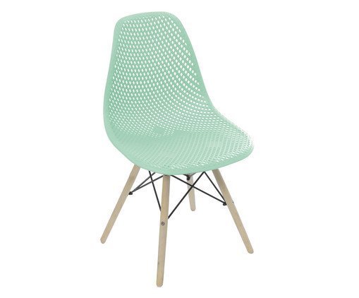 Cadeira Charles Eames Colmeia Eiffel Dkr Verde Claro