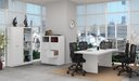 Ver imagem 2 de Escritório Completo com Mesa para Computador, Estante e Gaveteiro Branco - Fdecor