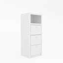 Ver imagem 5 de Escritório Completo com Mesa para Computador, Estante e Gaveteiro Branco - Fdecor