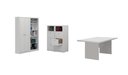 Ver imagem 1 de Escritório Completo com Mesa para Computador, Estante e Gaveteiro Branco - Fdecor