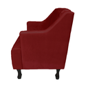 Ver imagem 3 de Poltrona Cadeira Decorativa Para Sala E Recepção Genesis Vermelho Bordô - LM DECOR