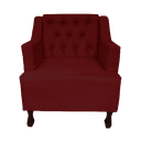 Ver imagem 1 de Poltrona Cadeira Decorativa Para Sala E Recepção Genesis Vermelho Bordô - LM DECOR