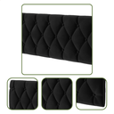 Ver imagem 2 de Cabeceira de Cama Queen Estofada Capitone Pari 1,60 X 55 Preto Suede