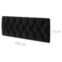 Ver imagem 4 de Cabeceira de Cama Queen Estofada Capitone Pari 1,60 X 55 Preto Suede