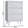 Cômoda Mila 3 Gavetas Branco Moblis - 2