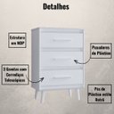 Ver imagem 3 de Cômoda Mila 3 Gavetas Branco Moblis