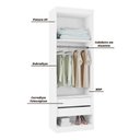 Ver imagem 7 de Guarda Roupas Queen Modulado Com 7 Portas Star Branco