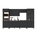 Ver imagem 2 de Armário de Cozinha Modulada Completa Fidelitá Nara 100% MDF 6 Peças 350cm 18 Portas 2 Gavetas sem