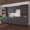 Ver imagem 1 de Armário de Cozinha Modulada Completa Fidelitá Nara 100% MDF 6 Peças 350cm 18 Portas 2 Gavetas sem