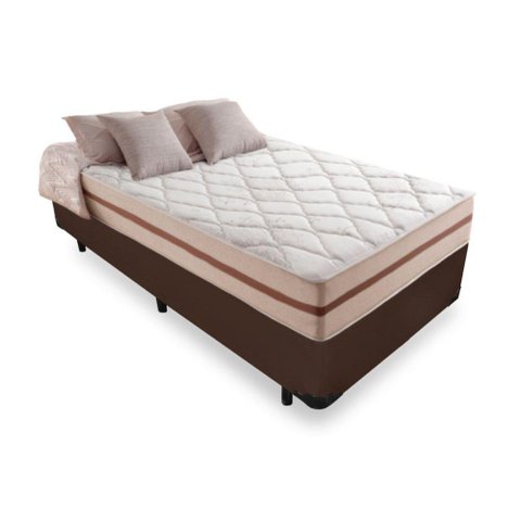 Cama Box Solteiro + Colchão de Molas Ensacadas Anjos Classic 88cm