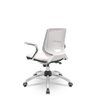 Cadeira de Escritório Giratória em Couro Eco Base Cromada Beezi NR17 - 3
