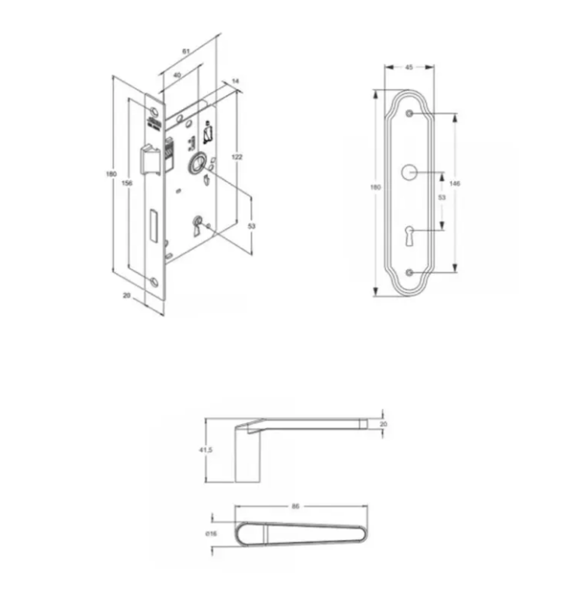 Fechadura Inox Interna Stam P/portas de Madeira Quarto Casa - 4