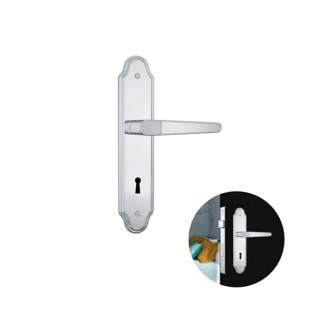 Fechadura Inox Interna Stam P/portas de Madeira Quarto Casa - 2