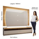 Ver imagem 4 de Rack com Painel para TV até 65 Polegadas com LED Sublime 180 Gelius Móveis