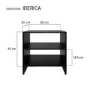 Ver imagem 5 de Sapateira Preta para Quarto Sala 50 x 40 x 25cm
