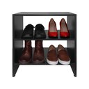 Ver imagem 1 de Sapateira Preta para Quarto Sala 50 x 40 x 25cm