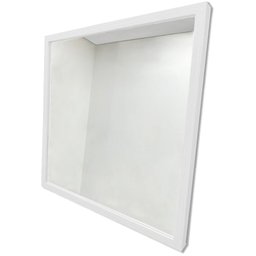Módulo Espelho Decorativo - Kit 03 de 50x50cm Empório do Adesivo Moldura Branca - 3