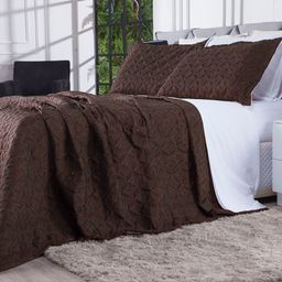 Cobre Leito Luxury Casal/Queen 3 peças Chocolate - 2