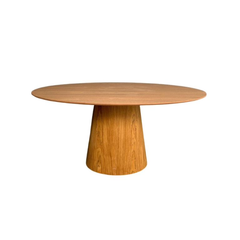 Mesa de Jantar Oval Cone 160x90 Cm Freijó Personal Moveis Design Laminada em Madeira Mesa de Jantar Oval Cone 160x90 Cm Freijó Personal Moveis Design Laminada em Madeira