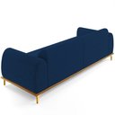 Ver imagem 7 de Sofá 03 Lugares Para Sala de Estar Kiev 210 cm D02 Veludo Azul Marinho C-304 - Lyam Decor