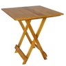Mesa Dobrável 70x70 Retrátil De Madeira Mel - 5