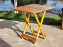 Ver imagem 3 de Mesa Dobrável 70x70 Retrátil De Madeira Mel