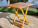 Ver imagem 4 de Mesa Dobrável 70x70 Retrátil De Madeira Mel