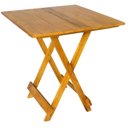 Ver imagem 1 de Mesa Dobrável 70x70 Retrátil De Madeira Mel