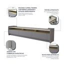 Ver imagem 7 de Rack para TV até 90 Polegadas 3 Gavetas 3 Nichos Sublime 220 100% MDF