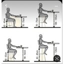 Ver imagem 4 de Conjunto 2 Banquetas Confort Gomos Estofada Giratória C/ Regulagem Preto
