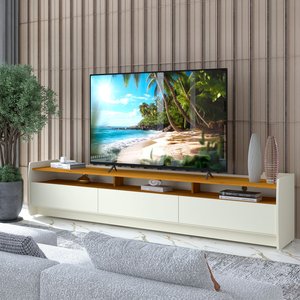 Rack para TV até 90 Polegadas 3 Gavetas 3 Nichos Sublime 220 100% MDF