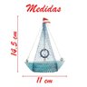 Miniatura Barco Navio de Madeira Veleiro Decoração Náutica ? 14,5cm - 4